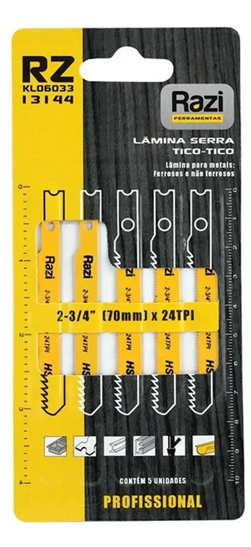 Serra Tico-tico Enc.5 Pecas Hss Razi Rz-kl06033 Unic Unic Un