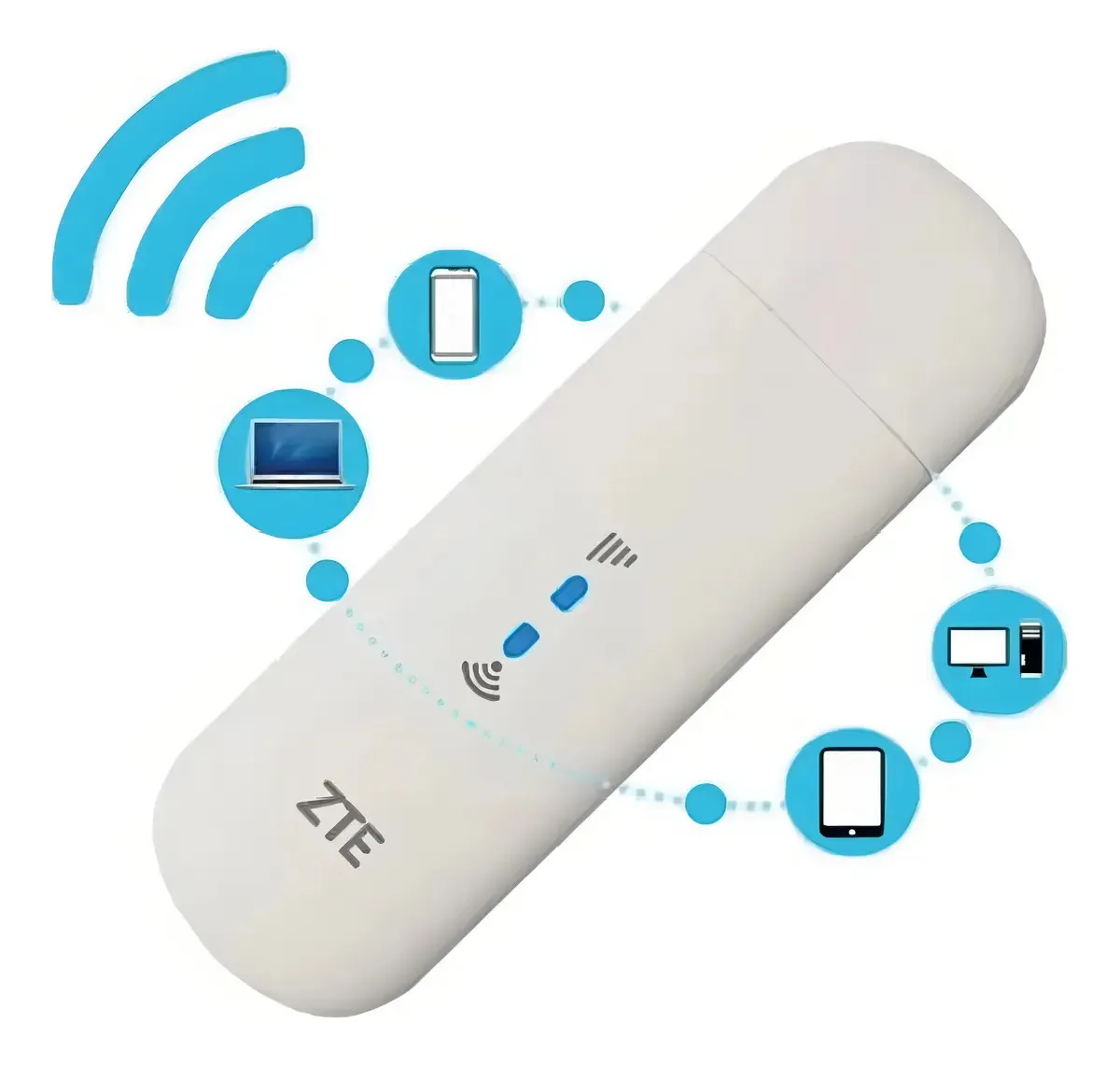 Mini Modem Zte Usb 4g Wifi 10 Usuários Desbloqueado - Mf79u
