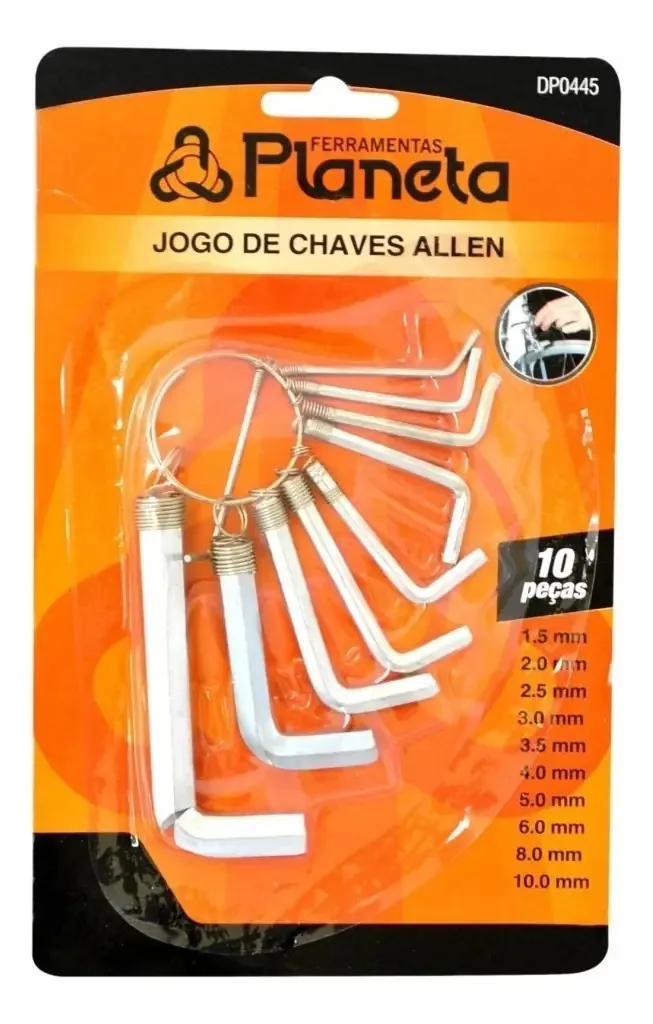 Jogo De Chaves Allen C/ 10pcs Dp0445 Planeta
