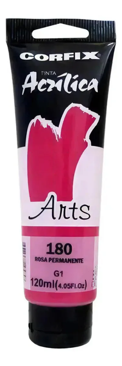 Tinta Acrílica Corfix Rosa Permanente 120ml Artes e Design