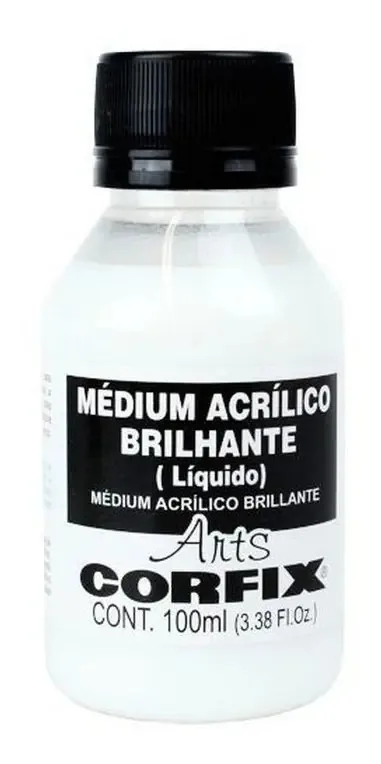 Médium Acrílico Brilhante Corfix 100ml Para Pintura Artística