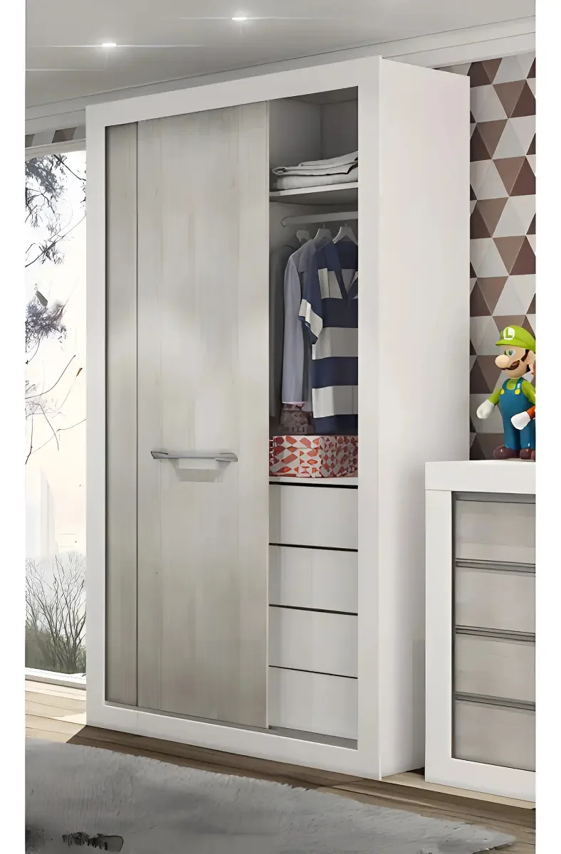 Guarda Roupa 2 Portas Cinza