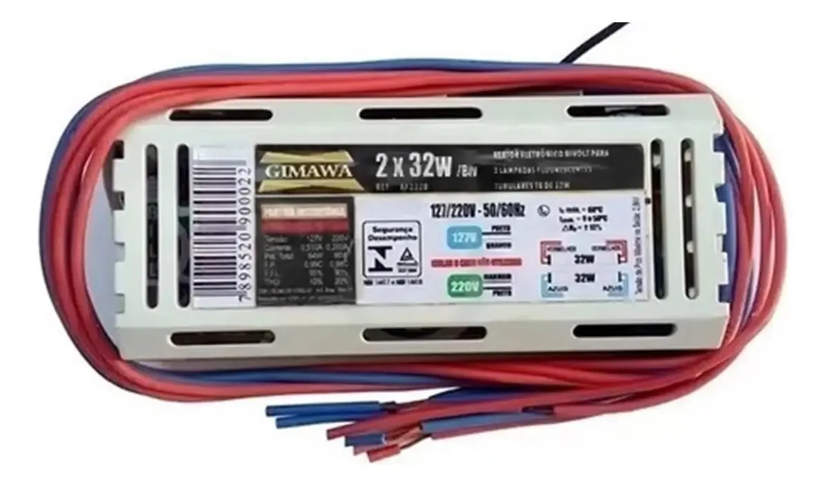 Reator Eletrônico 2x32w Para Lâmpada Fluorescente T8