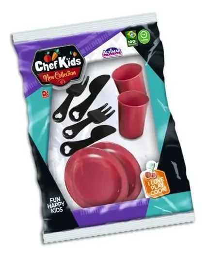 Kit Pratinhos 8 Brinquedos Pratos Talheres E Copos Meninas