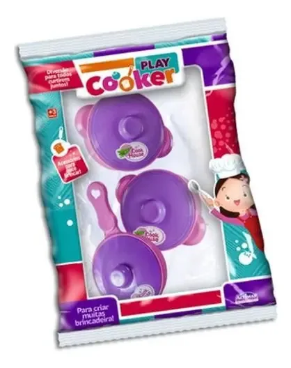 Kit Brinquedo Panelinhas - Com 3 Panelinhas Brinquedo