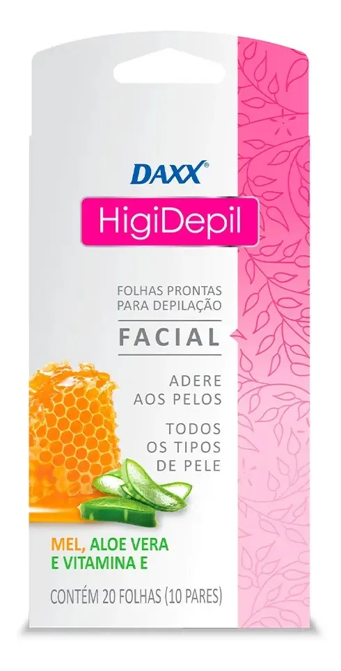 Folhas Dep Daxx Facial 20un Higi Depil
