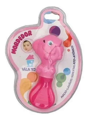 Mordedor Bebê Peixinho Vila Toy Rosa