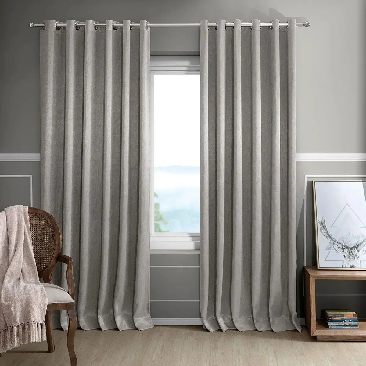 Cortina Blackout Diamantina Platina 2,80m X 1,70m Adomes