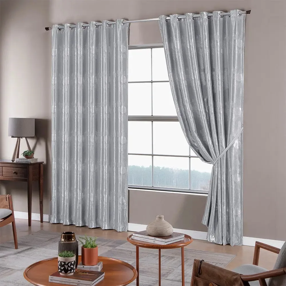 Cortina Blackout Camélia - Gelo - 2,80m X 1,70m - Adomes