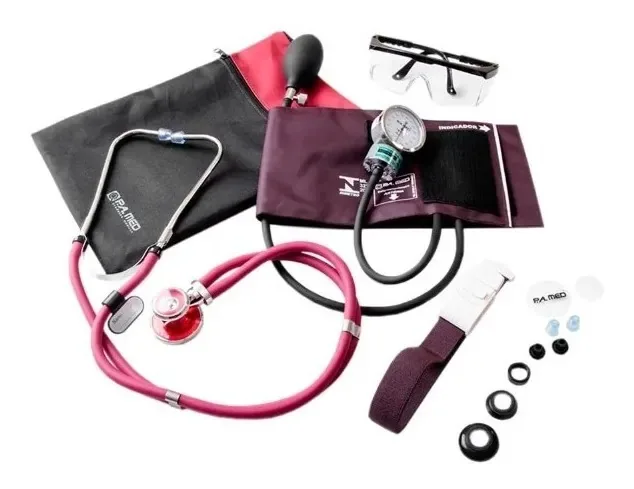 Kit Acadêmico Esfigmo Rappaport Garrote Bolsa Cor Vinho Vinho