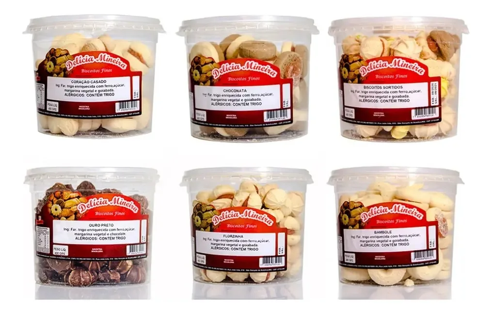 Biscoitos Amanteigados Delícia De Minas 12 Potes