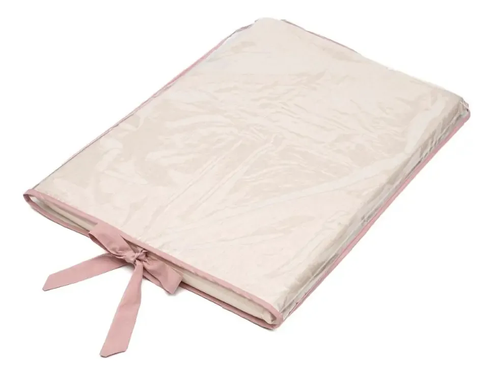 Trocador De Fraldas Para Cômoda Em Linho Com Capa Plástica Cor Rose