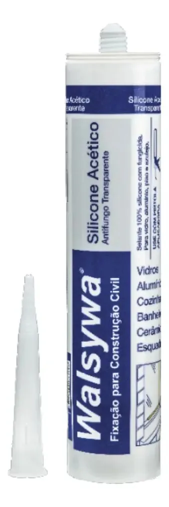 Silicone Walsywa Acetico Transparente 280 Ml