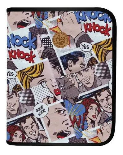 Fichário Universitário Feminino Argolado Pop Art