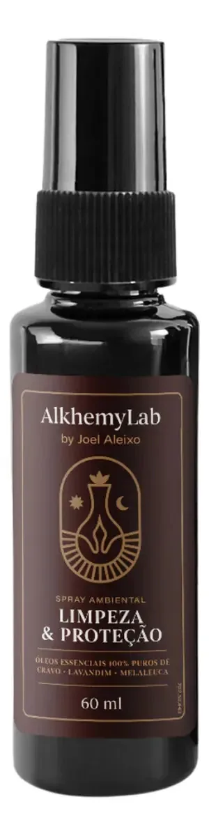 Spray Ambiental AlkhemyLab Limpeza e Proteção 60ml Óleos Essenciais