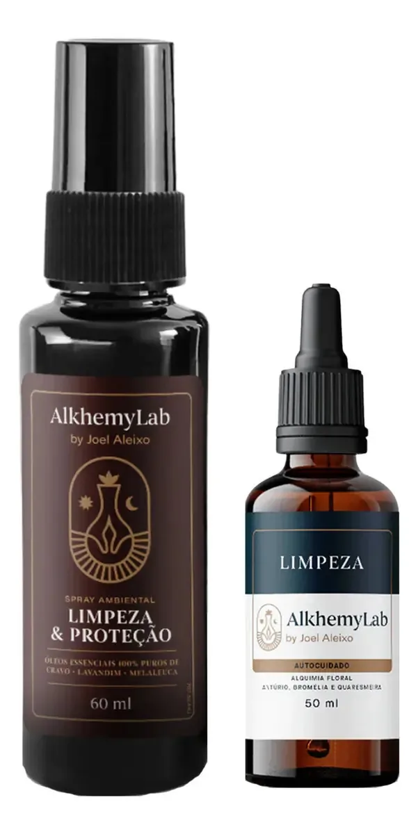 Floral Limpeza 50ml + Spray Ambiental Limpeza Proteção 60ml