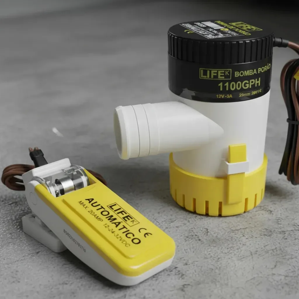 Kit Bomba de Porão 1100 GPH 12V e Automático para Embarcação Lifek