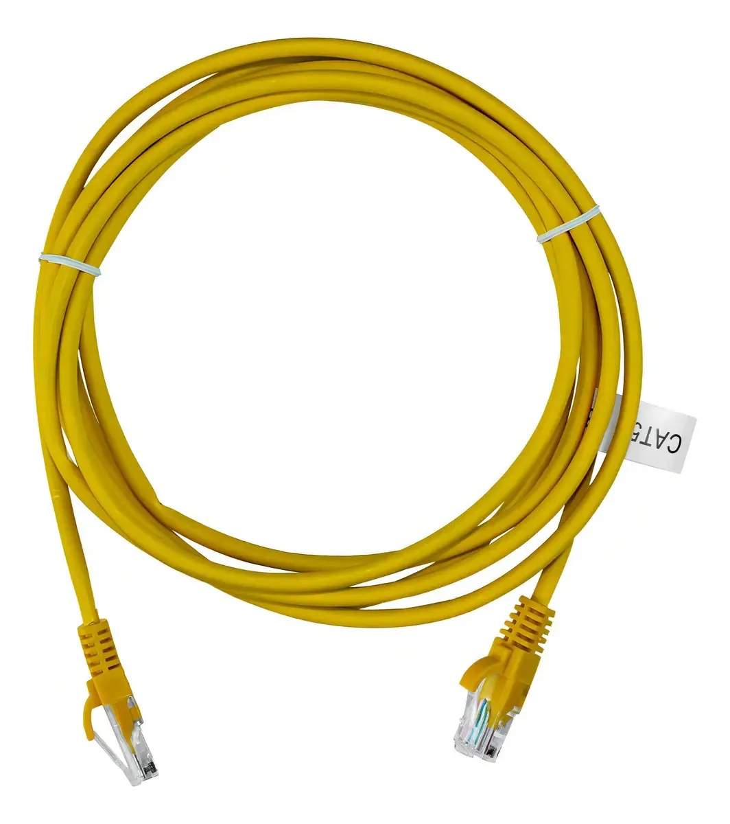 Cabo De Rede Cat5e 100% Cobre 2,5m Homologado Amarelo