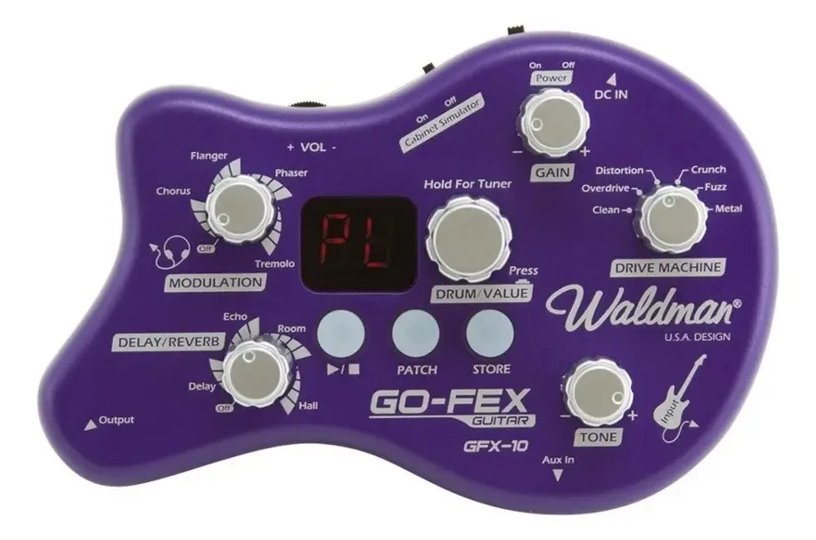 Pedaleira De Efeitos Para Guitarra Gfx-10 Waldman