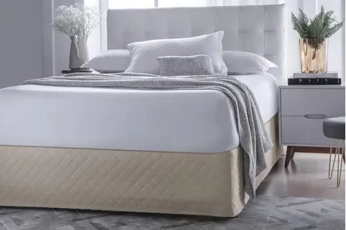 Saia Para Cama Box Matelada King Bege