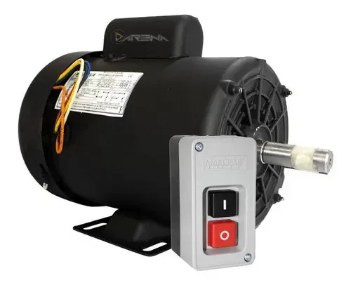 Nova Motores Motor Blindado 1cv Alta Rotação Preto Monofase