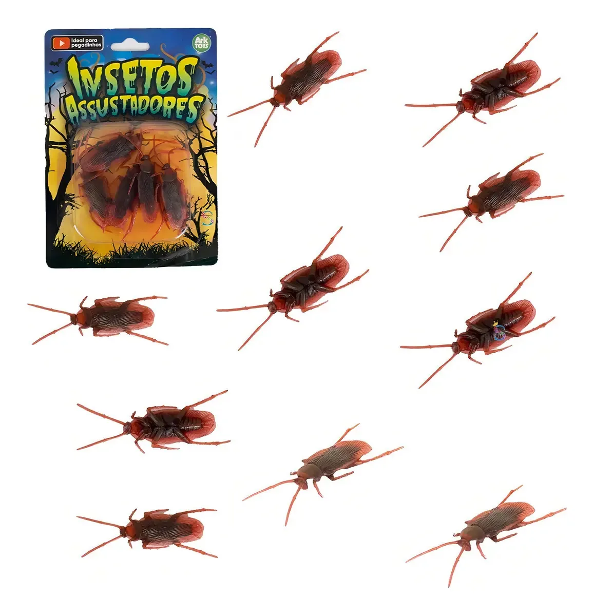 10 Baratas Brinquedo Borracha Pegadinha Assustar Amigos