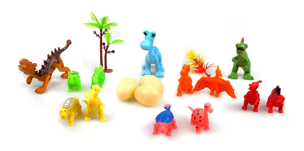 Miniaturas Dinossauros PVC 18 Peças Ark Toys Animais Jurassicos