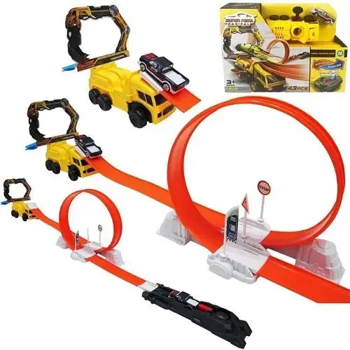 Pista De Carrinho Com Looping Carrinho Magico Pista Grande Cor Água