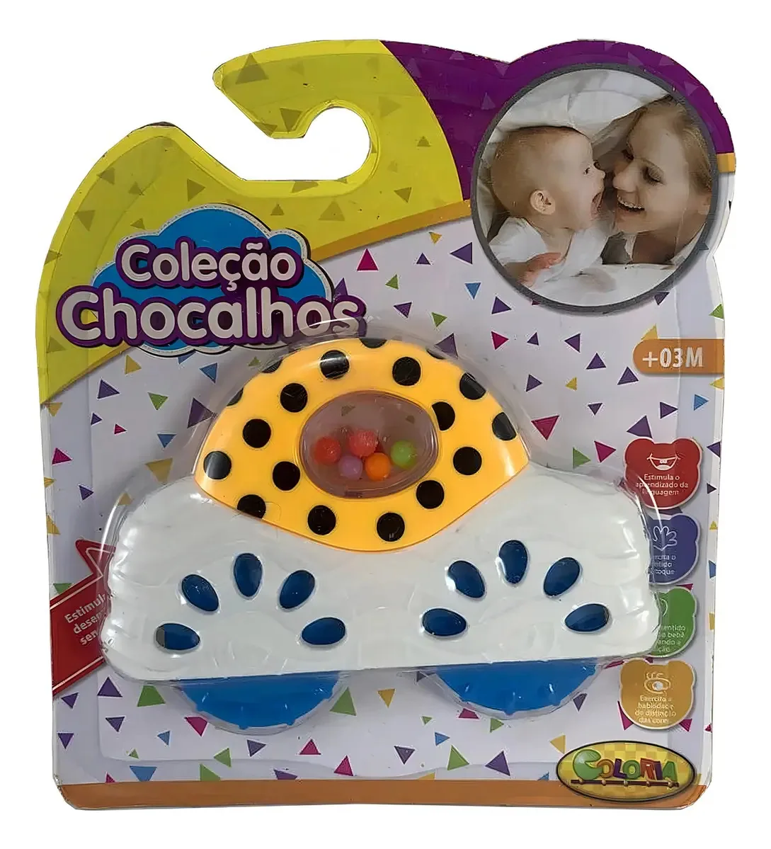 Chocalho Carrinho Bebês Crianças Divertido 3+ Meses