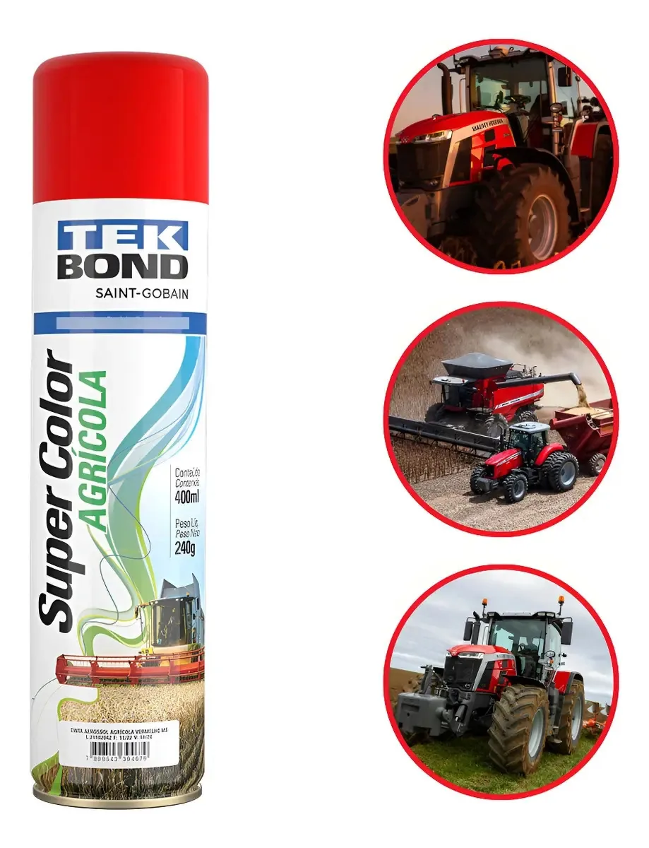 Tinta Spr Agricola 400ml/240g Vermelho