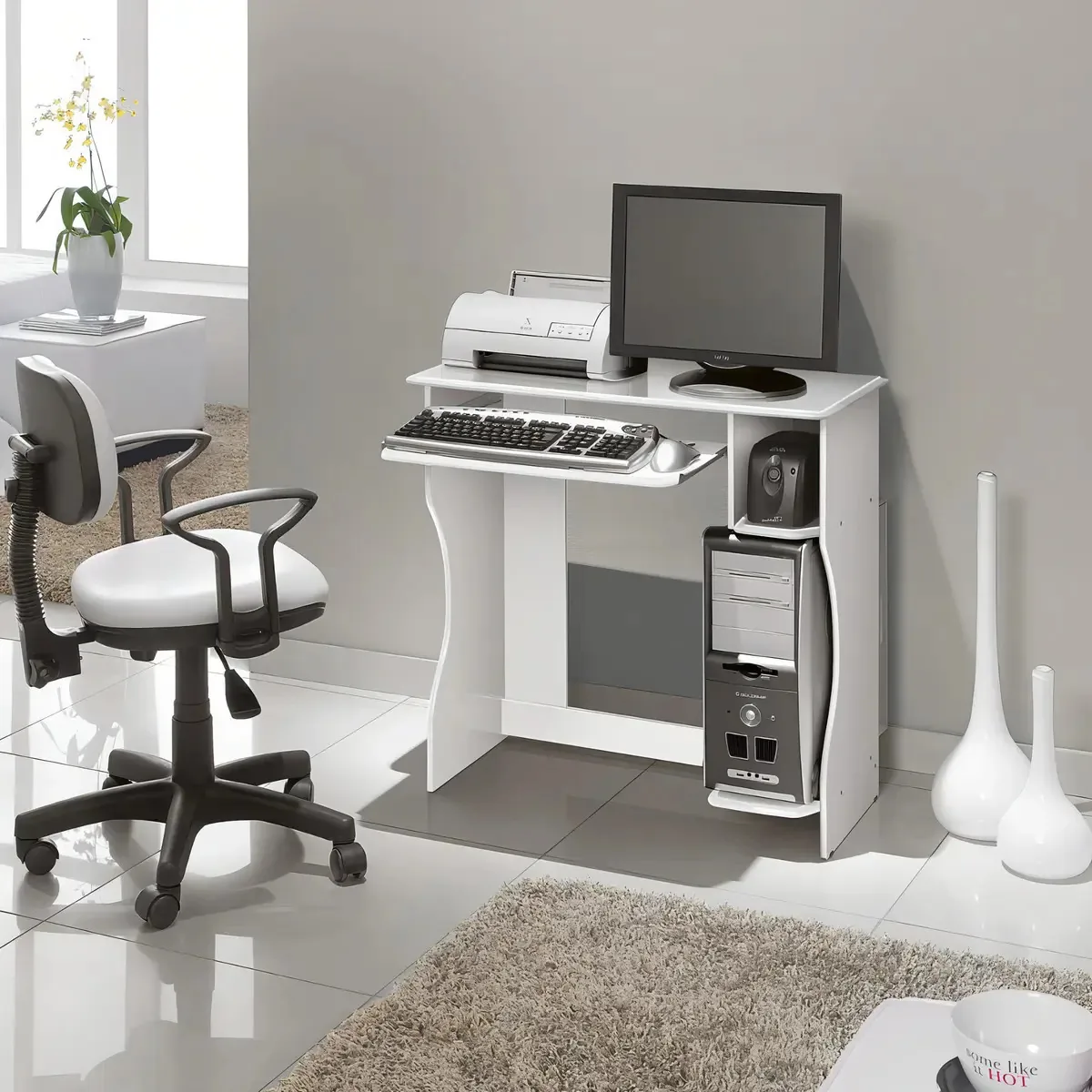 Mesa Para Computador Edn Livia - Branco