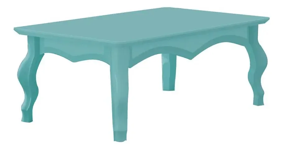 Mesa De Centro Luis Xv Acqua Cor Azul