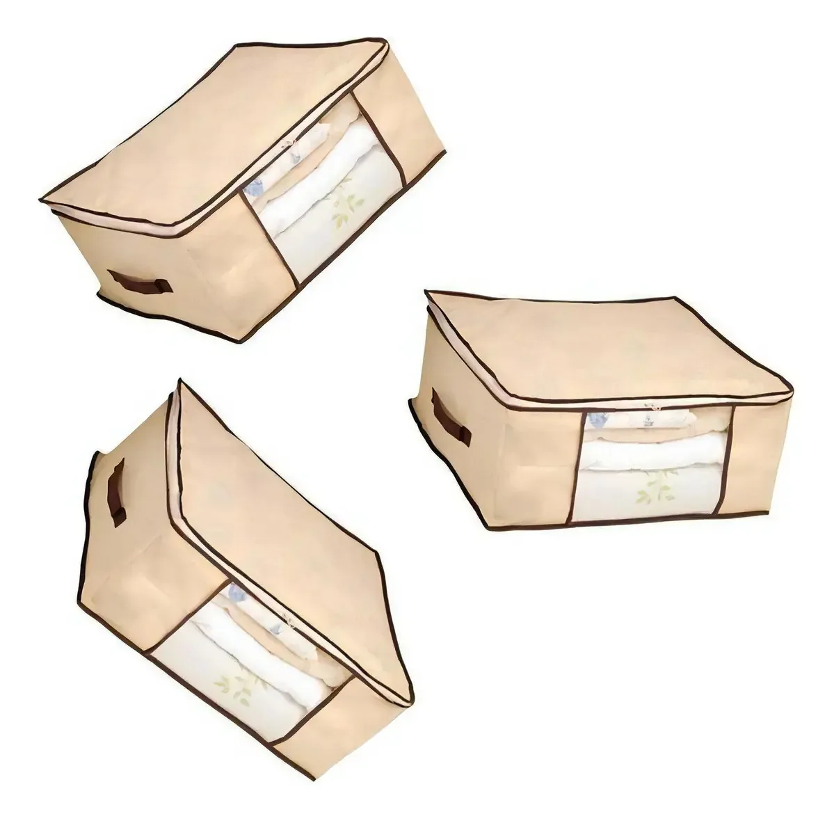 Kit 3 Organizadores Guarda Roupa Multiuso 44x44x19cm Kehome