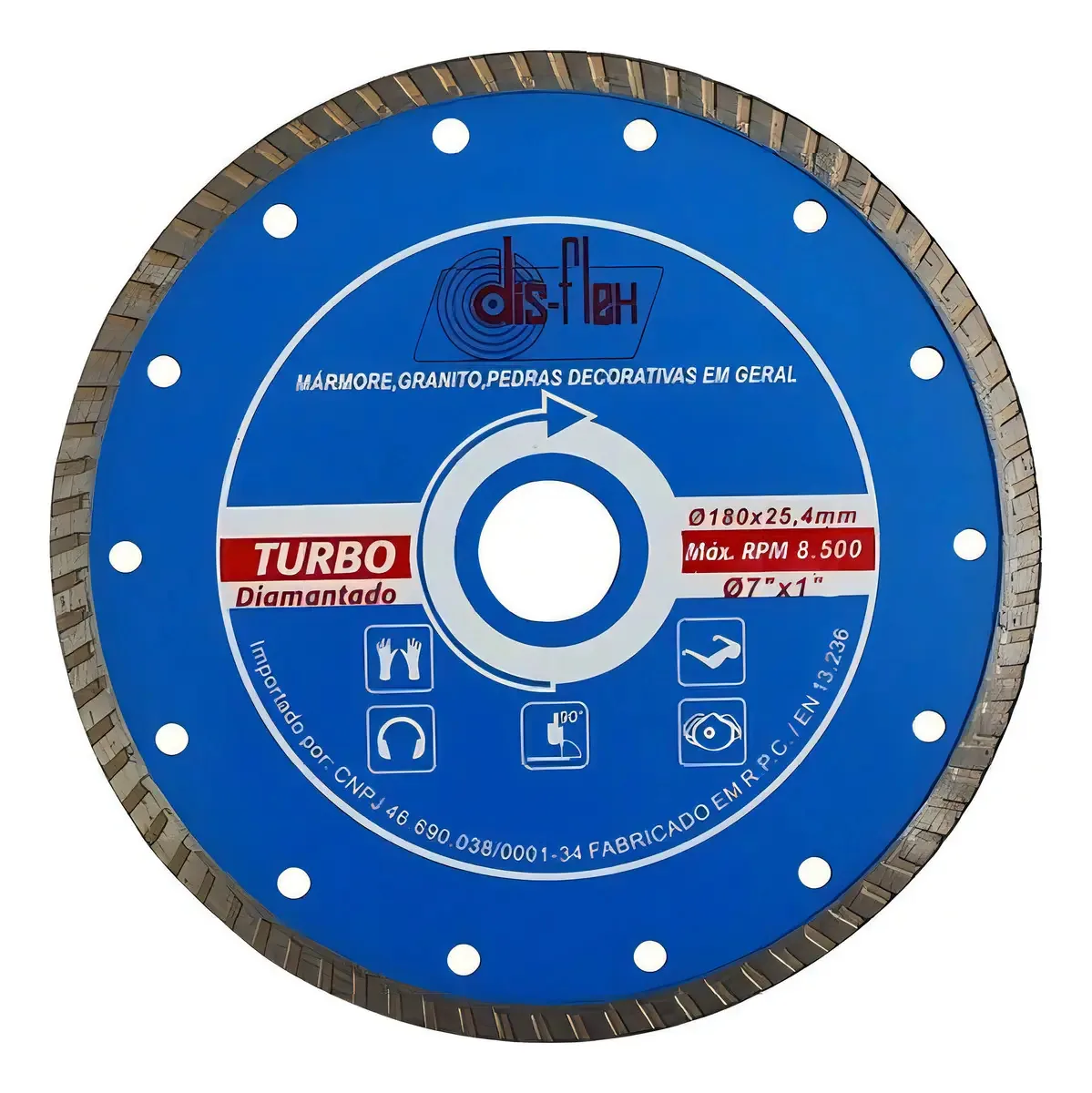 Disco Diamantado Turbo 180x25mm - Disflex