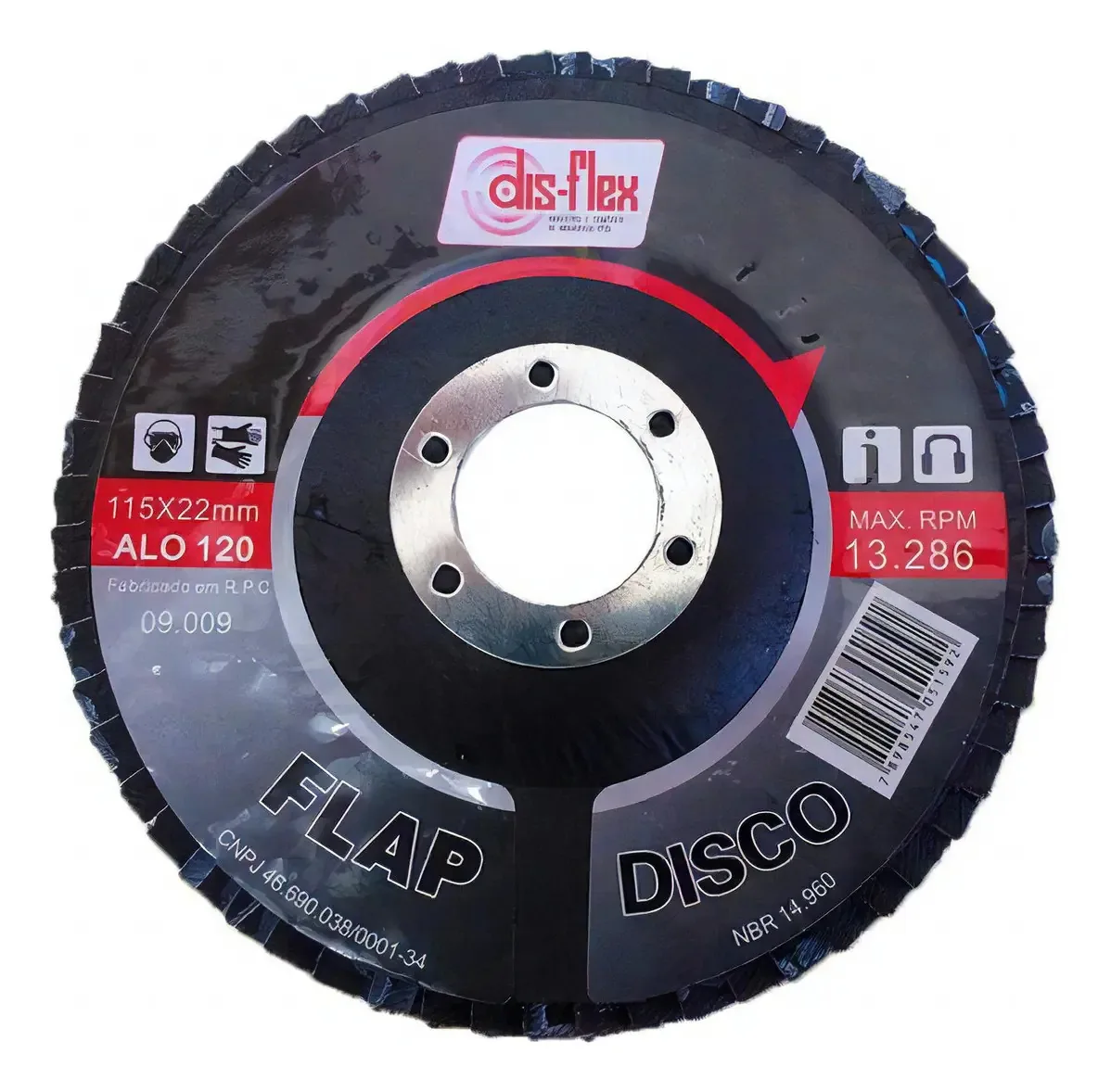 Disco Flap Disflex Azul para Esmerilhadeira de Corte e Desbaste
