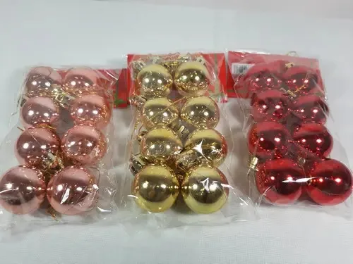 Natal Bola Lisa 3cm 8pçs Ref.ntb1001p