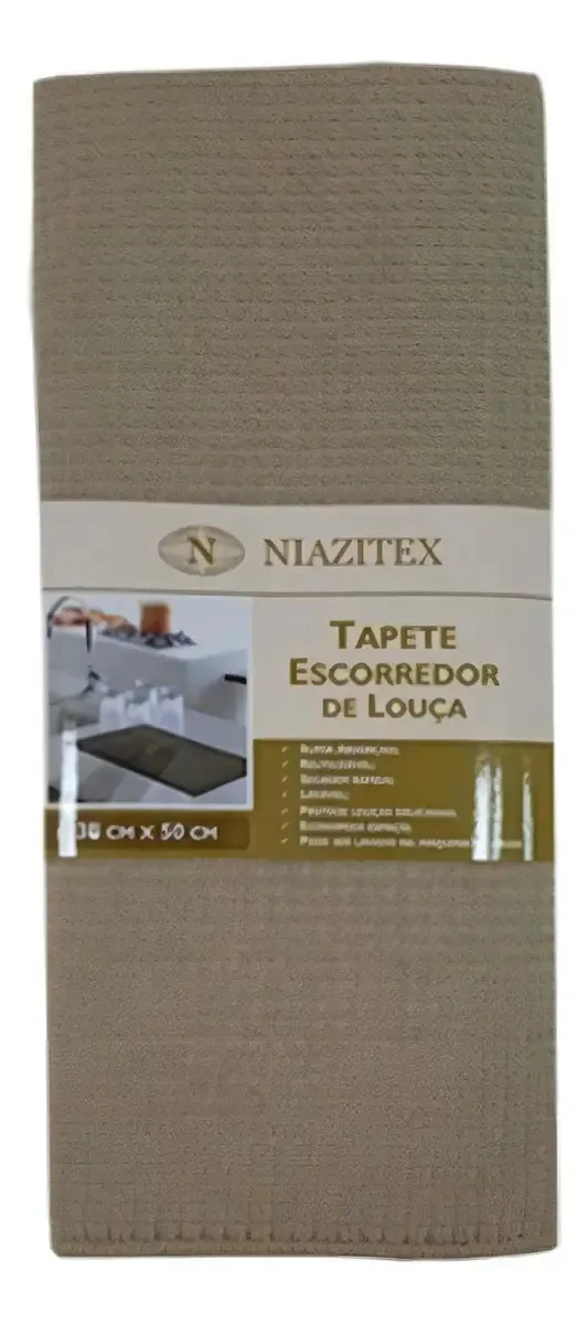 Tapete Escorredor De Louca 38 X 50 Bege