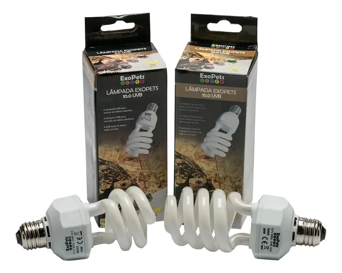 Lampada Uvb Para Répteis Desérticos Exopets 26w 10.0