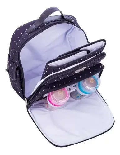 Mochila Maternidade Térmica Panda Preto Momole