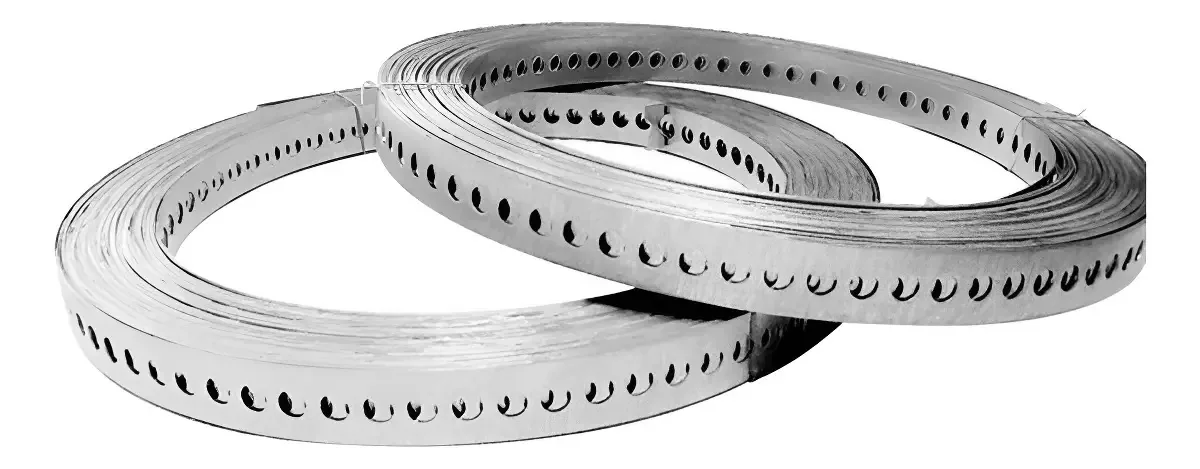 Fita de Aço Perfurada Perfilaço para Fixação, 1.4 cm x 30 m