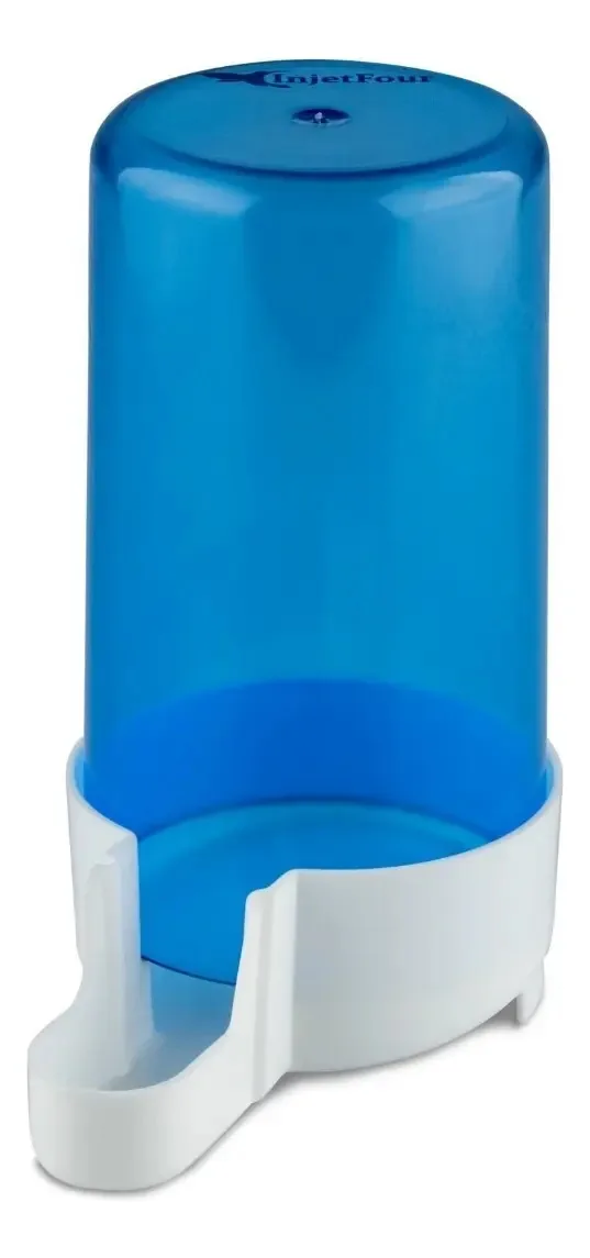 Kit 6 Bebedouros Injetfour Azul Para Trinca Ferro Sabiá Calopsita 230ml
