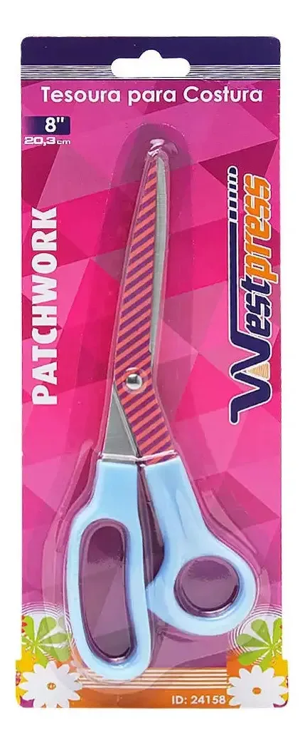 Tesoura Patchwork Costura Decorada Westpress 8'' 24158