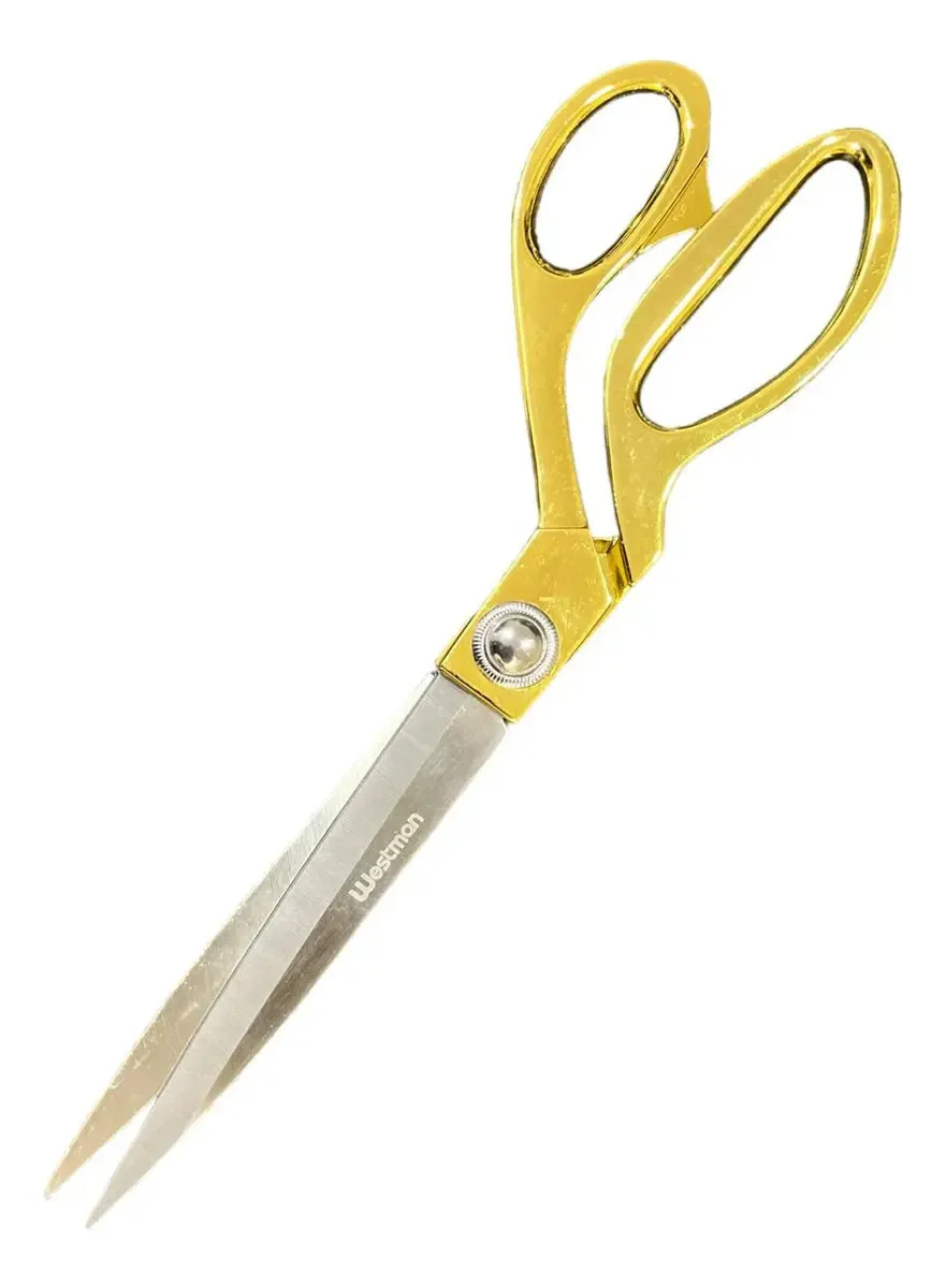 Tesoura Costura Westman Aço Dourada 26,5cm Ponta Reta Corte Preciso