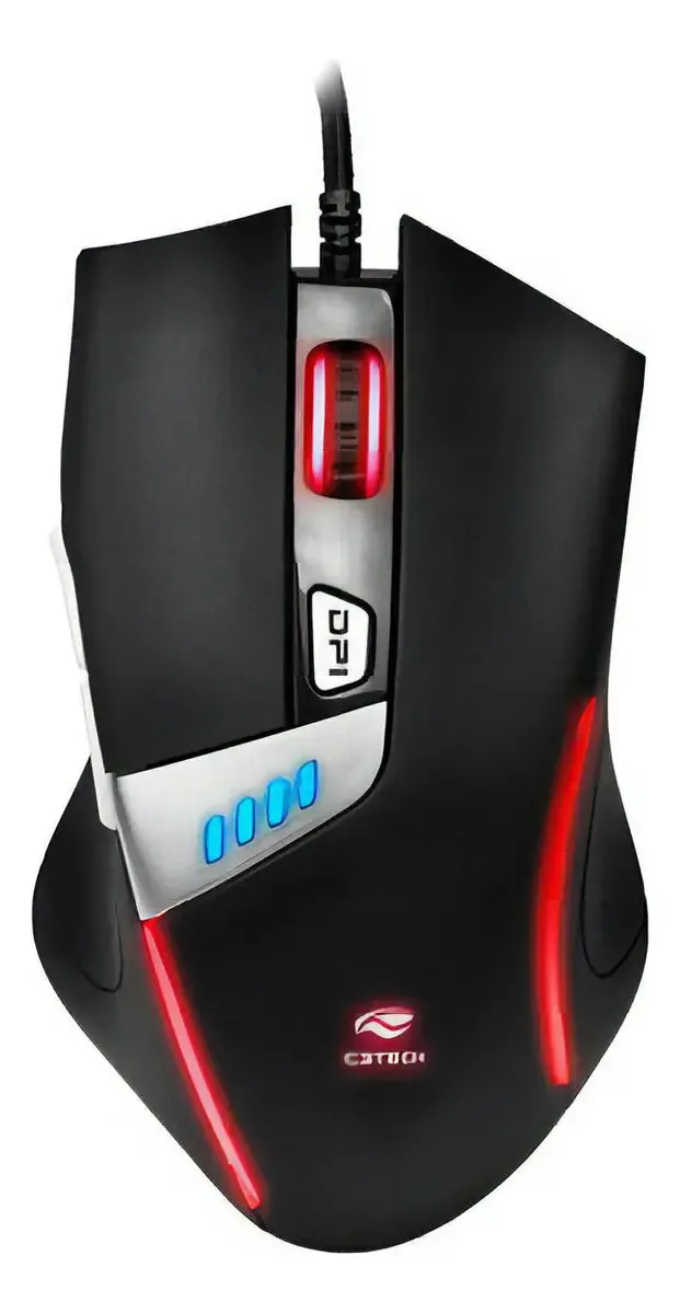 Mouse Gamer C3Tech Griffin Óptico Com Luzes e Fio