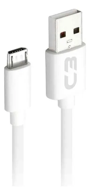 Cabo De Dados Usb V8 2m Cb-m20wh - C3plus
