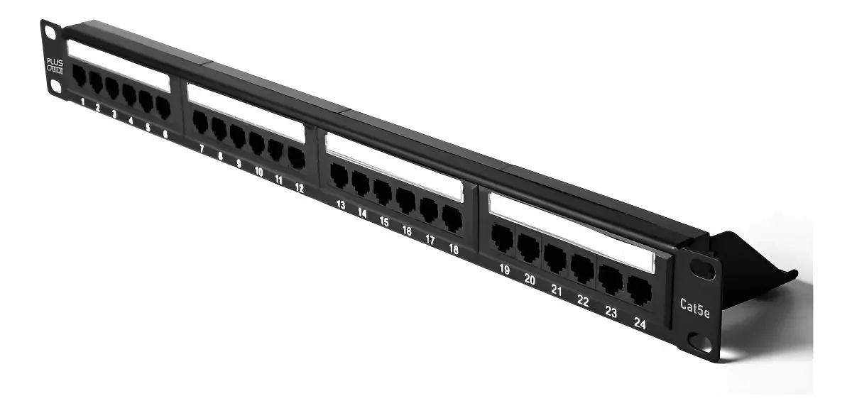 Patch Panel 24 Portas Rj45 Cat5e S/ Guia La-p524 Plus Cable