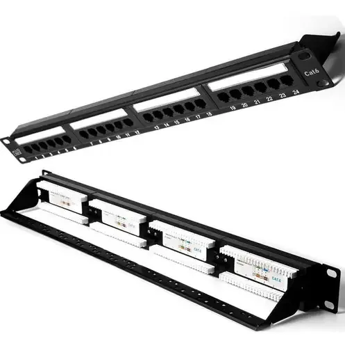 Patch Panel Plus Cable Cat6 24 Portas Sem Guia La-p624