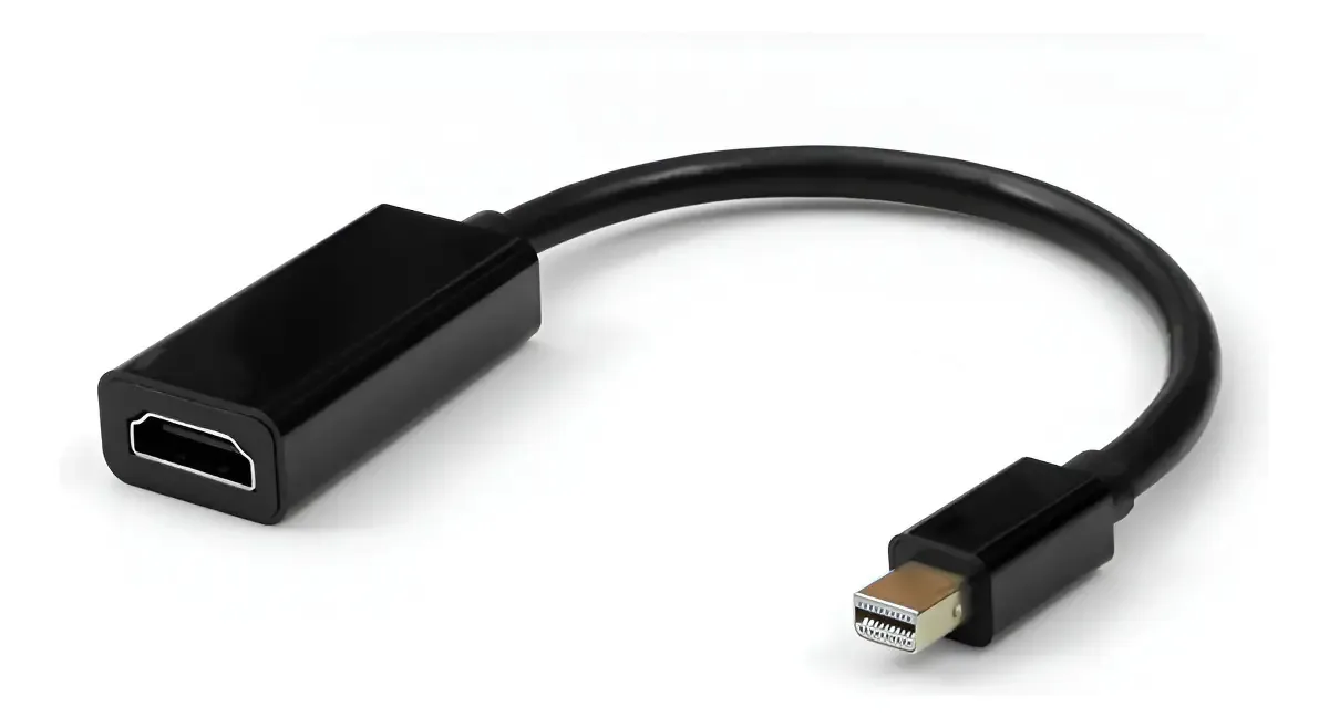 Cabo Adaptador Mini DisplayPort para HDMI Plus Cable, Suporte a Áudio e Vídeo 1080P
