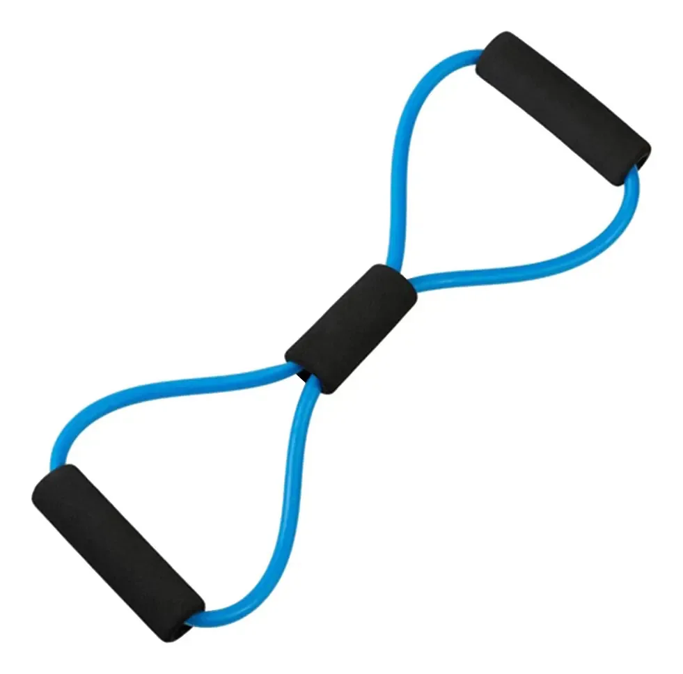 Elástico De Resistência Funcional Fitness Pilates Extensor Cor Azul