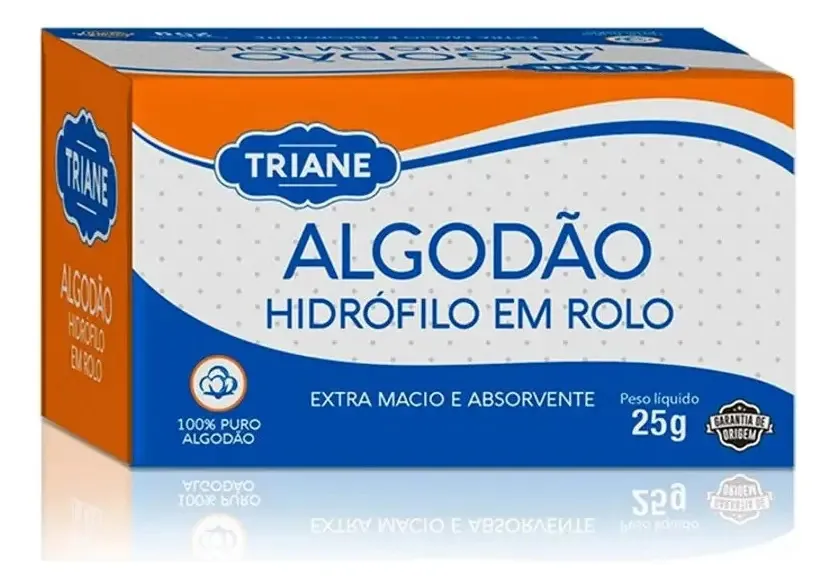 Algodão Hidrófilo em Rolo Triane 25g